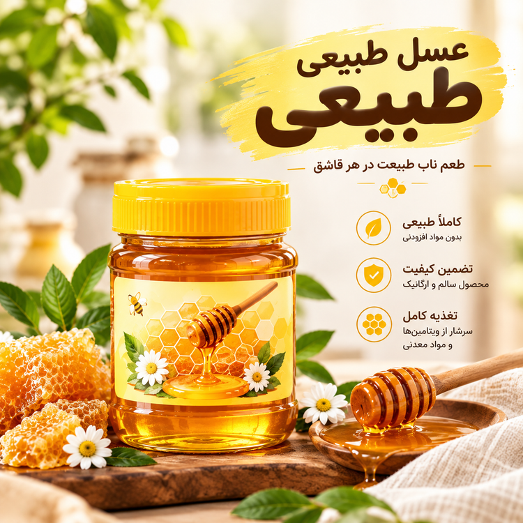 عسل ناب و با کیفیت با هزینه ارسال