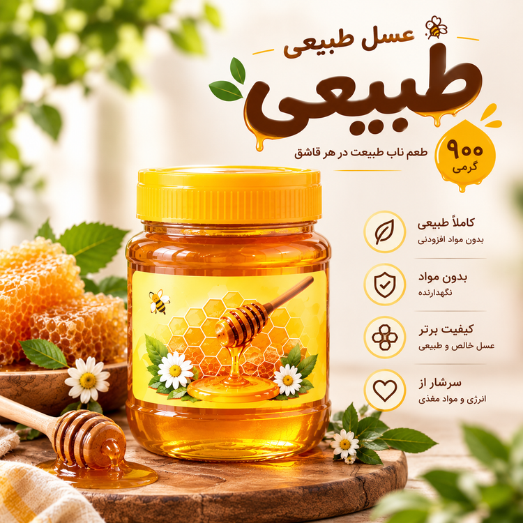 عسل طبیعی با هزینه ارسال